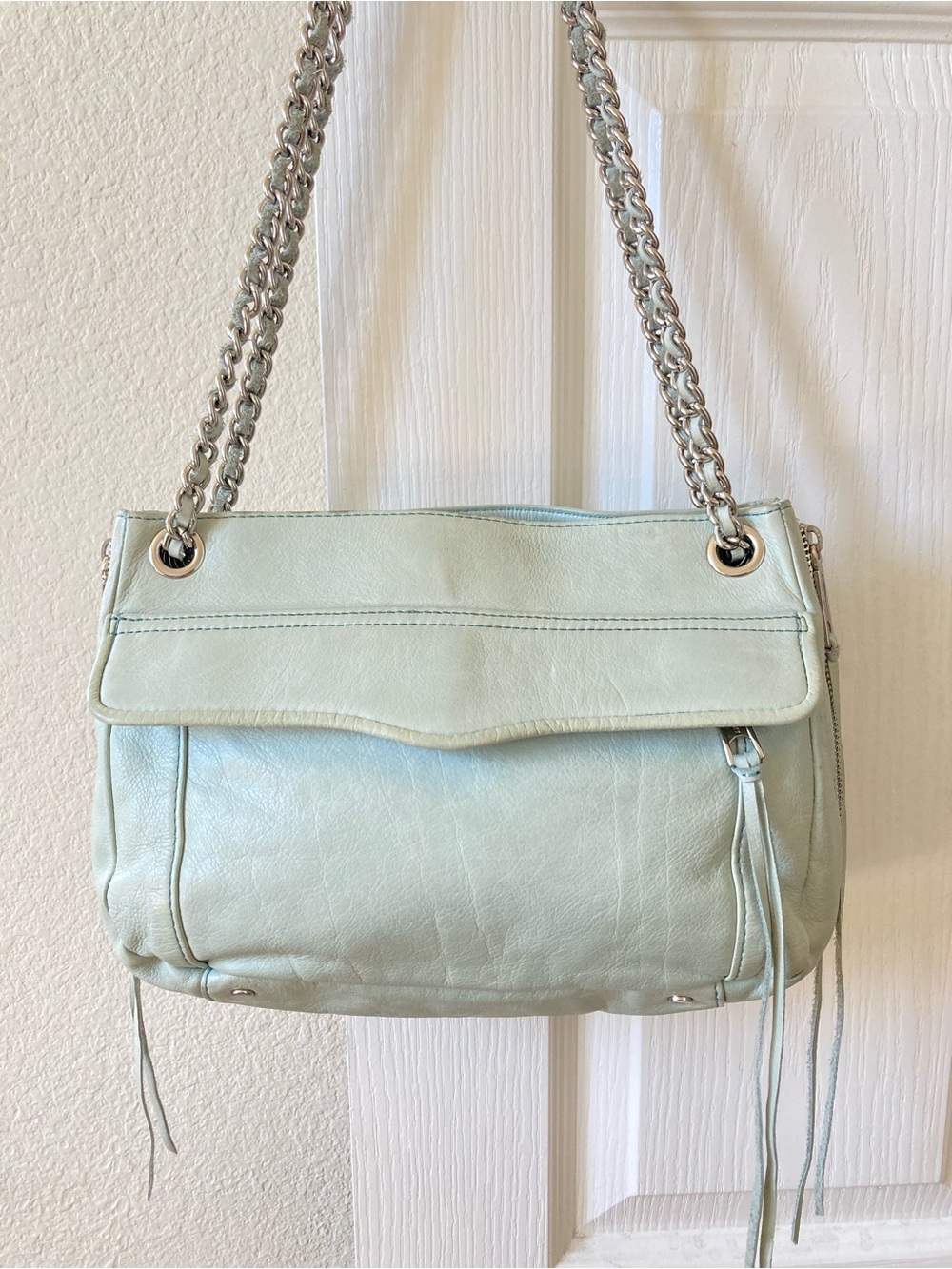 Rebecca Minkoff OG swing convertible crossbody Shoulder Bag in Mint green